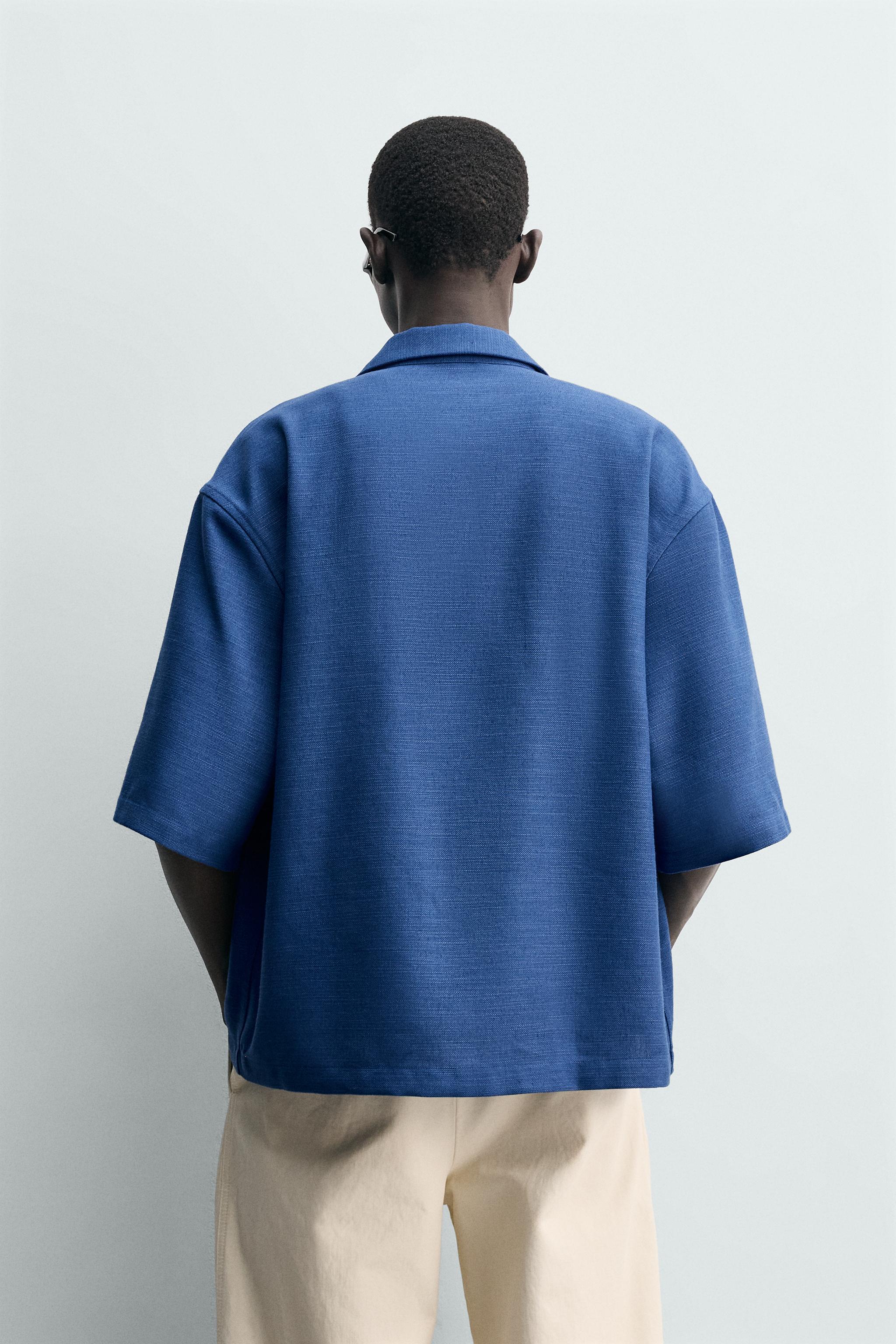 BOXY FIT TEXTURED SHIRT